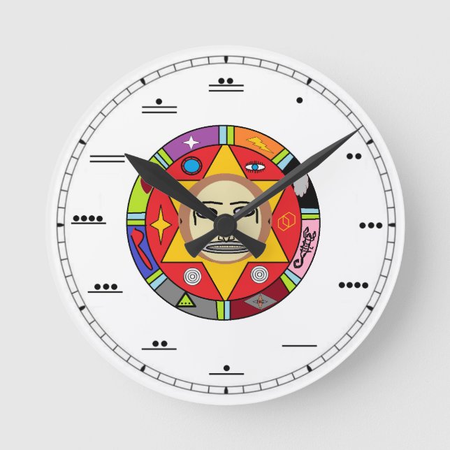 Mayan Number Wall Clock (Front)