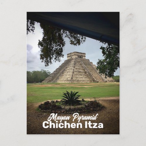 Mayan Pyramid CHICHEN ITZA Travel Souvenir Postcard
