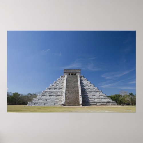 Mayan Pyramid Morning in March Poster