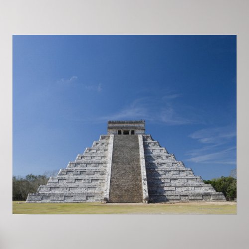 Mayan Pyramid Morning in March Poster