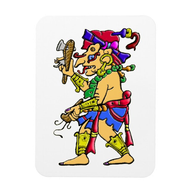 Mayan rain god Chac Magnet (Vertical)