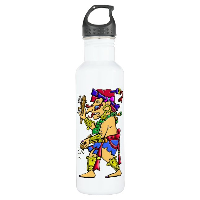 Mayan rain god Chac Stainless Steel Water Bottle (Front)