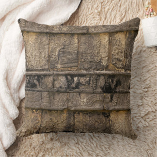 Mayan Relief Throw Pillow