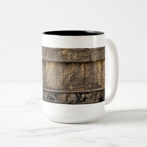 Mayan Relief Two_Tone Coffee Mug