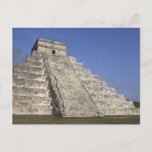 Mayan ruins at Chichen Itza Kukulcans Pyramid Postcard