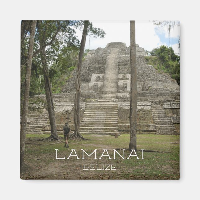 Mayan Ruins at Lamanai, Belize Magnet (Front)