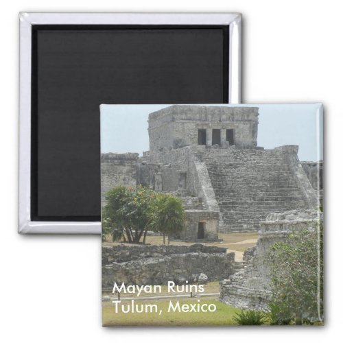 Mayan Ruins at Tulum Mexico Magnet