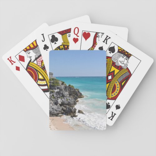 Mayan Ruins in Tulum Mexico Poker Cards