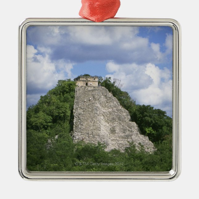 Mayan ruins of Coba, Yucatan peninsula, Mexico Metal Ornament (Front)