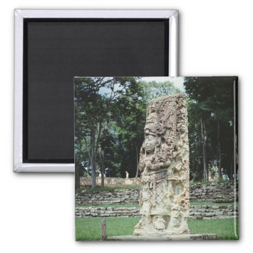 Mayan Ruins Photo Designed Square Color Magnet