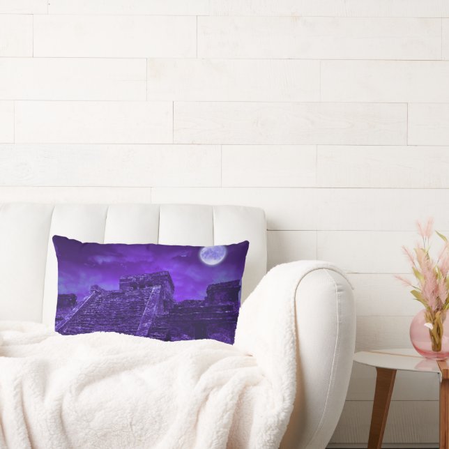 Mayan Ruins | Tulum Mexico Lumbar Pillow (Couch)
