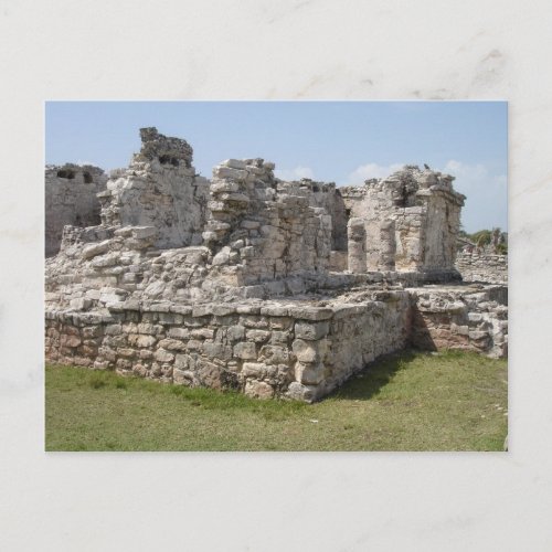 Mayan Ruins Tulum Mexico Postcard