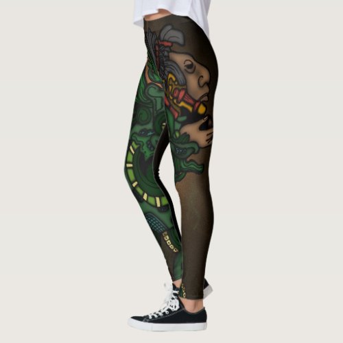 Mayan Serpent God Leggings