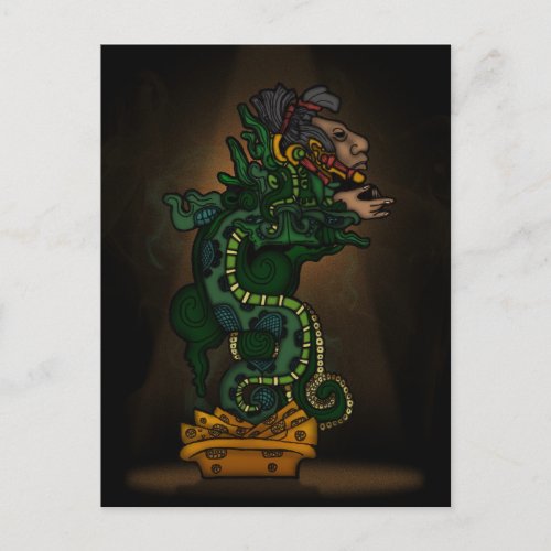 Mayan Serpent God Postcard