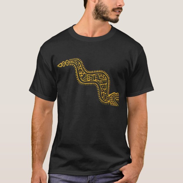Mayan Serpent-gold T-Shirt (Front)