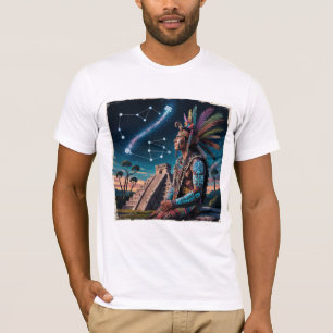 Mayan Shaman Spirit Guide Tee   Tribal Glyph Art