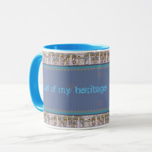 Mayan snake pattern with diamond shapes mug