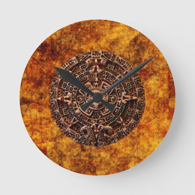 Mayan Sun Calendar Aztec Mexican History Clock (Front)