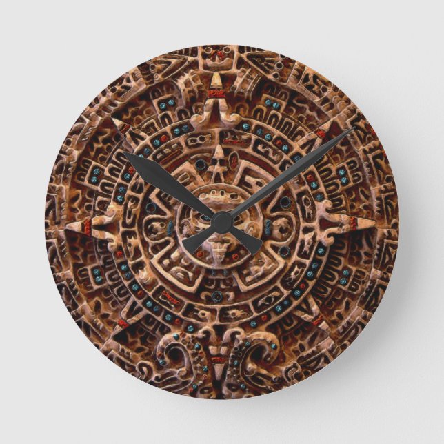 Mayan Sun Calendar Aztec Mexican History Clock (Front)