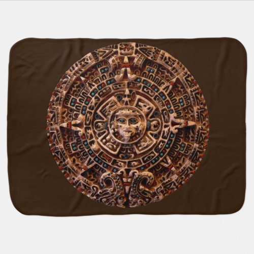 Mayan Sun Calendar  Baby Blanket