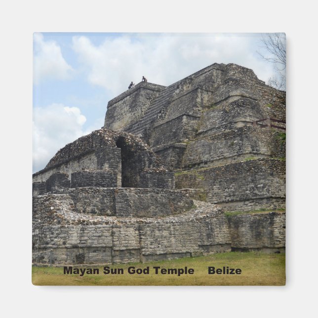 Mayan Sun God Temple, Belize Magnet (Front)