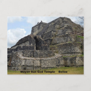 Mayan Sun God Temple, Belize Postcard