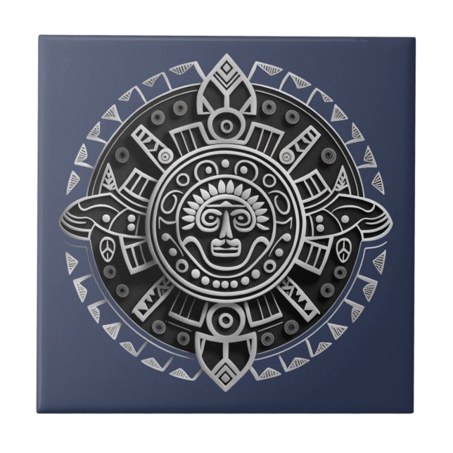 Mayan symbol ceramic tile (Front)