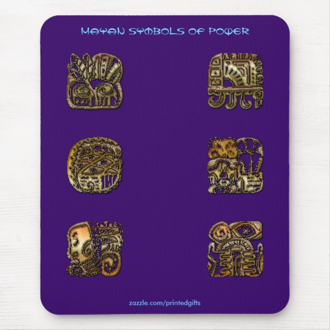 MAYAN Symbols of Power Mousepad (Front)