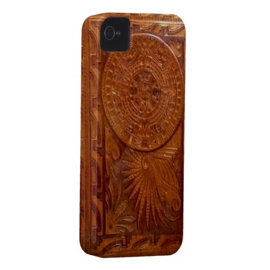 Mayan tooled leather style iphone Case-Mate iPhone case (Back/Right)