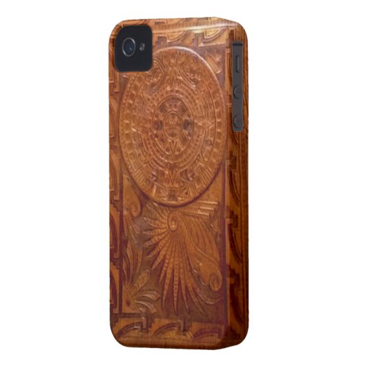 Mayan tooled leather style iphone Case-Mate iPhone case (Back Left)