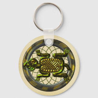 Mayan Turtle Keychain