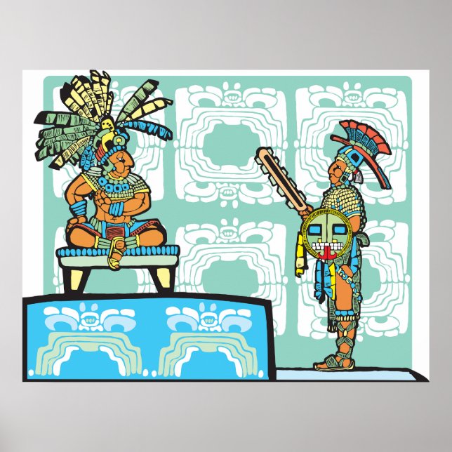 Mayan Warrior And King Poster (Front)