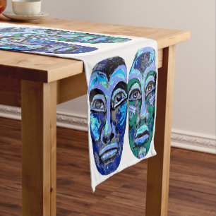 Mayan warriors - Halloween Design Short Table Runner