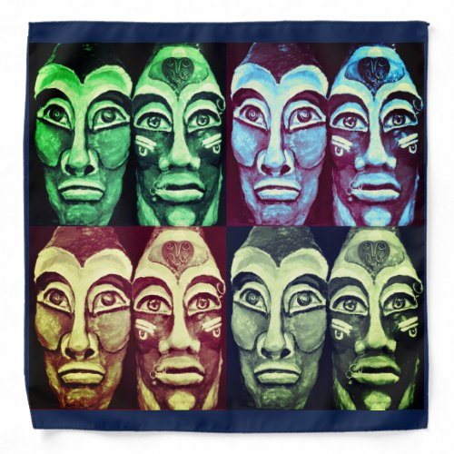 Mayan warriors _ surrealism design bandana