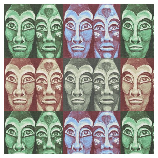 Mayan Warriors - Trendy Modern Avant-Garde Fabric