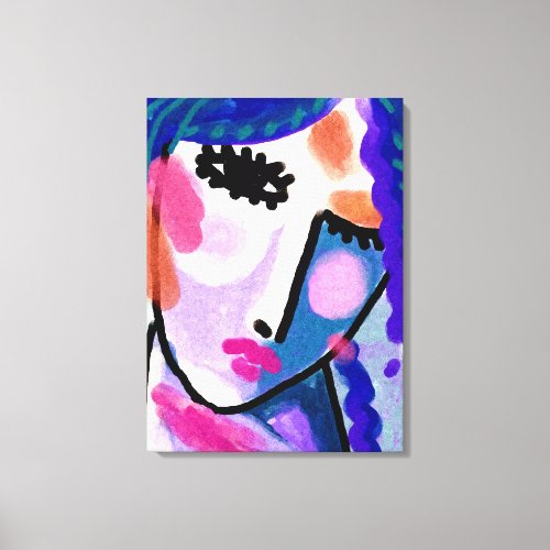 Maybe Abstract Digital Portrait of a Woman Canvas Print