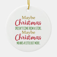Maybe Christmas doesn't come from a store
