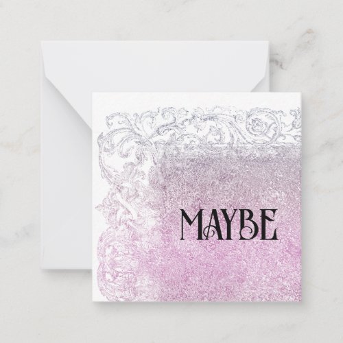   MAYBE  Relationship AP63 Flat Note Card