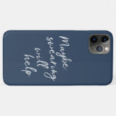 Maybe Swearing Will Help Cheeky Snarky Saying Text Case-Mate iPhone Case (Back (Horizontal))