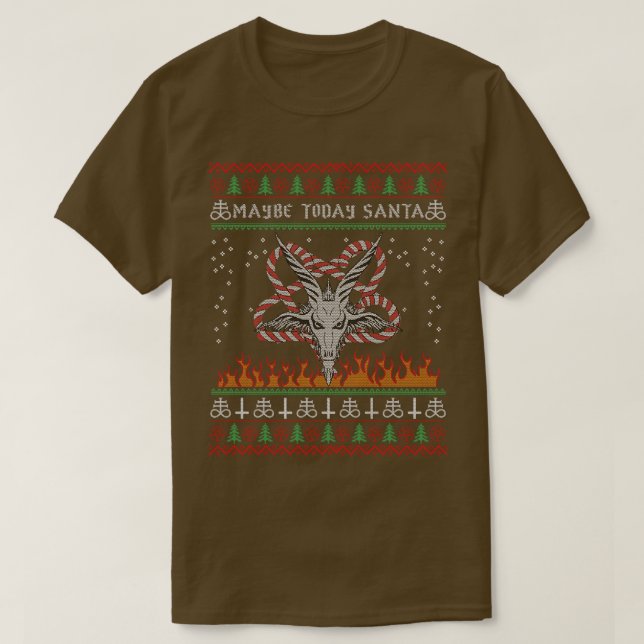 Maybe Today Santa Baphomet 2 T-Shirt (Design Front)
