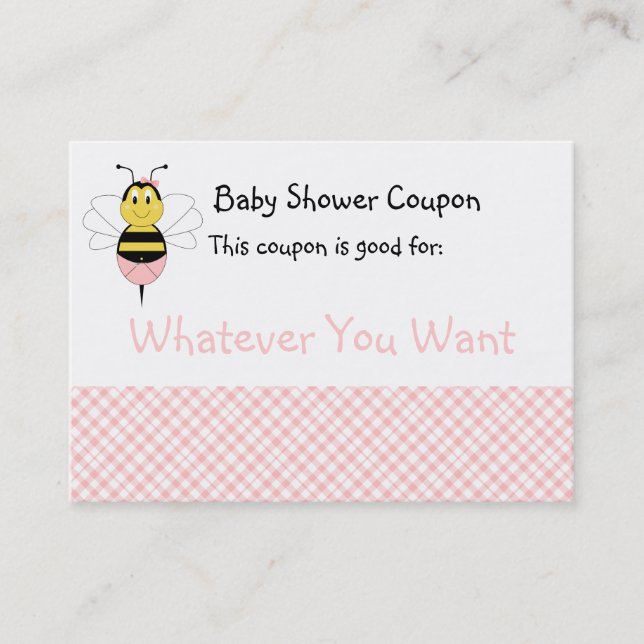 MayBee Bumble Bee Baby Shower Coupon (Front)
