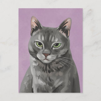 Maybelle the Gray Tabby Cat Postcard