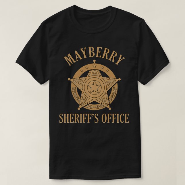 Mayberry Sheriff's Office  Classic TV  T-Shirt (Design Front)