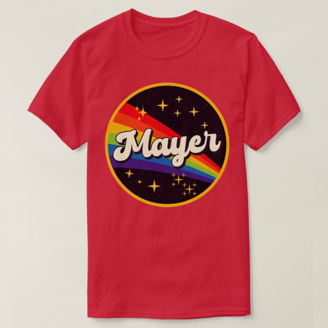 Mayer Rainbow In Space Vintage Style T-Shirt (Design Front)