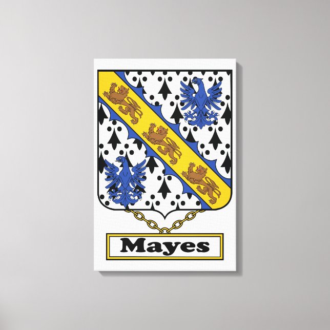 Mayes Family Crest Canvas Print (Front)