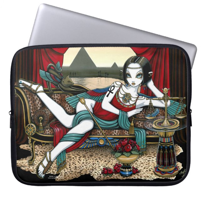 Mayet Egyptian Goddess Fantasy Laptop Sleeve 15" (Front)