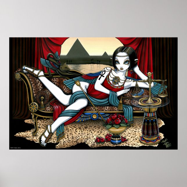 "Mayet" Egyptian Goddess Maat Angel Art Poster (Front)