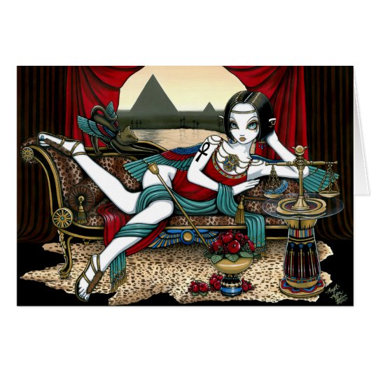 "Mayet" Egyptian Goddess Maat Angel Card (Front Horizontal)