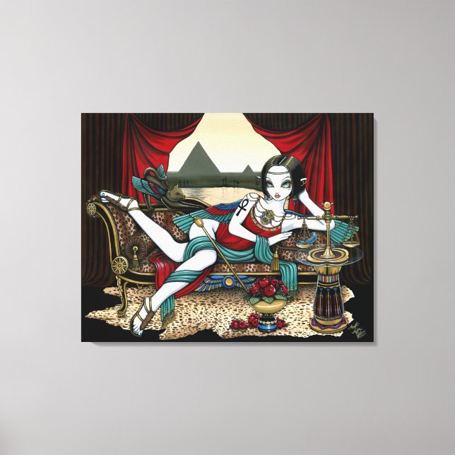 "Mayet" Egyptian Goddess Wrapped Canvas Print (Front)