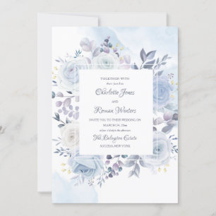 Mayflower Blue Wedding Invitations